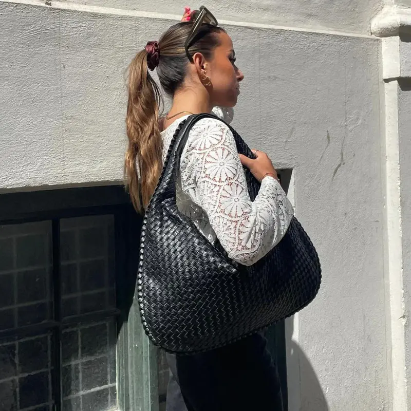 Damen Tote Bag Tragetasche groß & elegant | geräumige Alltagstasche für Laptop & Essentials | stilvolle Schultertasche