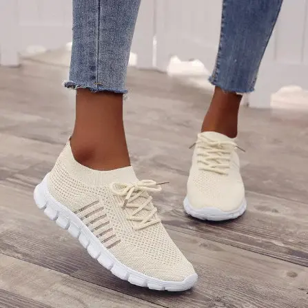 Damen Turnschuhe mit atmungsaktivem Mesh | Leicht, rutschfest & gedämpft | Bequeme Innensohle für Alltag, Sport & Reisen