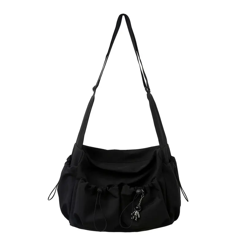 Damen Umhängetasche | Geräumige Schultertasche mit Kordelzug, mehreren Fächern und verstellbarem Gurt