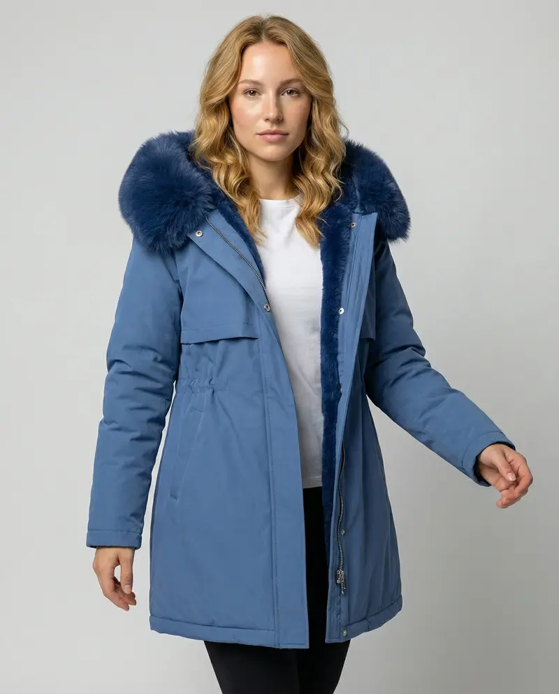 Damen Wintermantel wasserdicht mit Kapuze | Warmer Mantel mit verstellbaren Bündchen für Alltag, Schnee, Regen und Outdoor