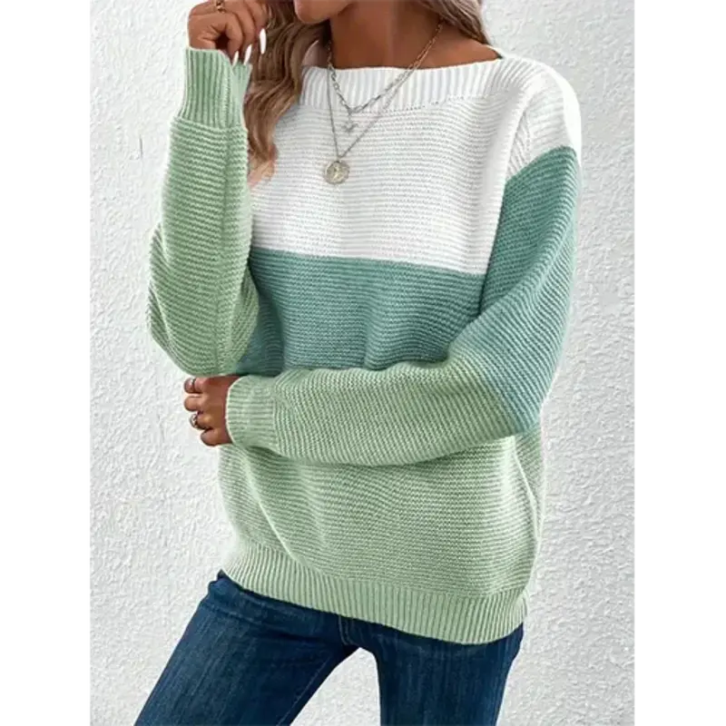 Damen Winterpullover bunt gemustert | Warmer weicher Strickpullover mit farbenfrohem Design für Alltag und vielseitige Winterlooks