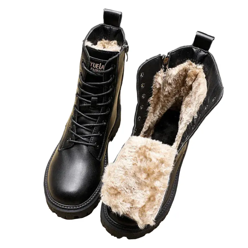 Damen Winterstiefel | Warm gefüttert | Rutschfeste Sohle | Hochwertiges Kunstleder