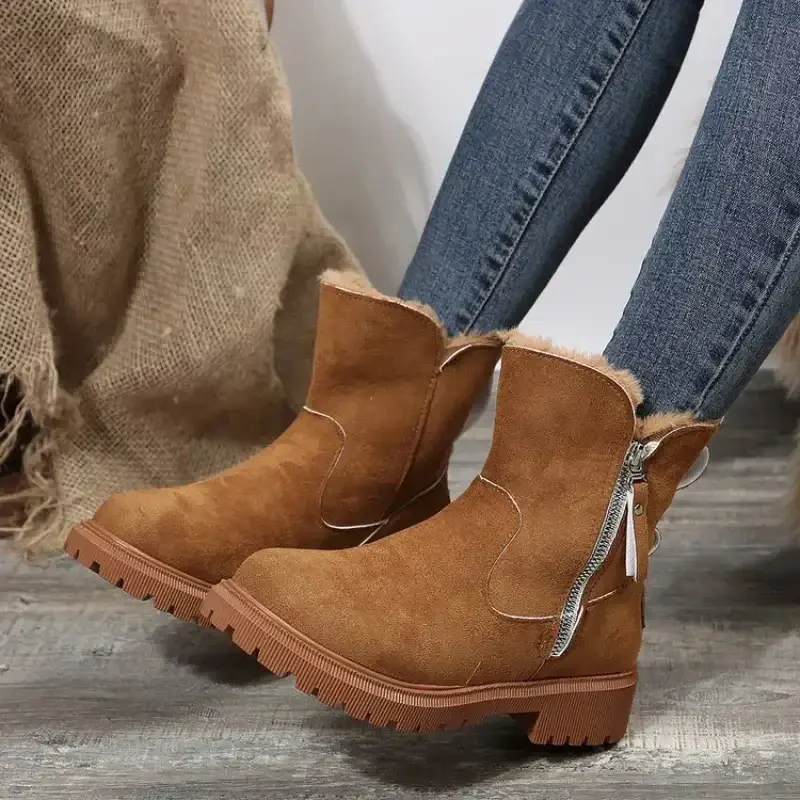 Damen Winterstiefel warm und bequem | Leicht anzuziehende Stiefel mit stützendem Tragegefühl für Alltag und Spaziergänge