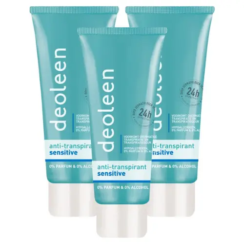 Deoleen deocreme sensitive- voordeelverpakking - 3 x  50 ml