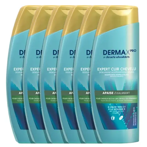 DERMAxPRO by Head & Shoulders - Kalmeert - Anti-roos Shampoo - Droge/Jeukende Hoofdhuid - Voordeelverpakking 6 x 400 ml