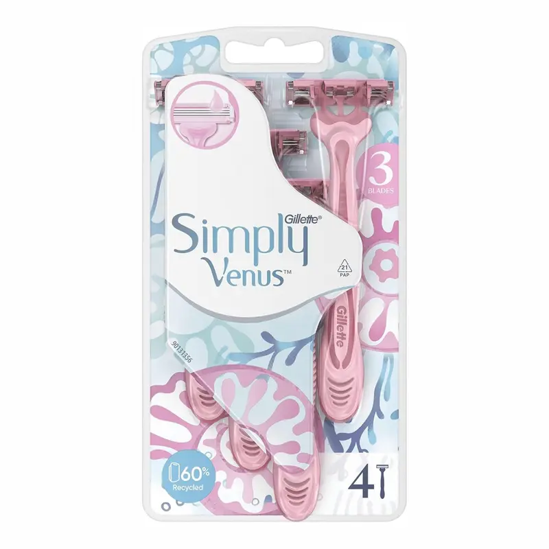 Disposable Razors Simply Venus 3 4 Pack
