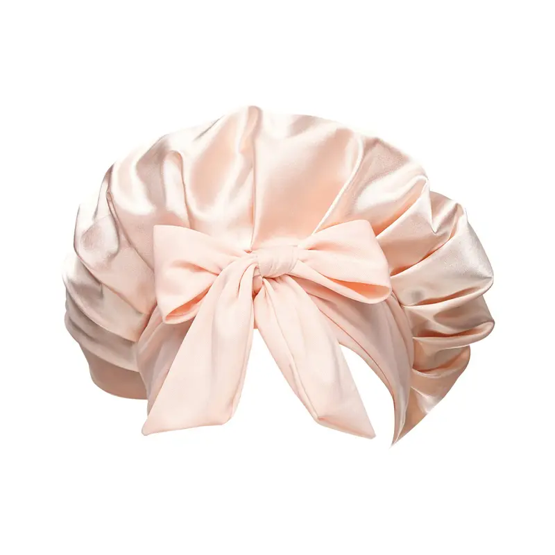 Double Layer Satin Hair Bonnet Ballet Pink