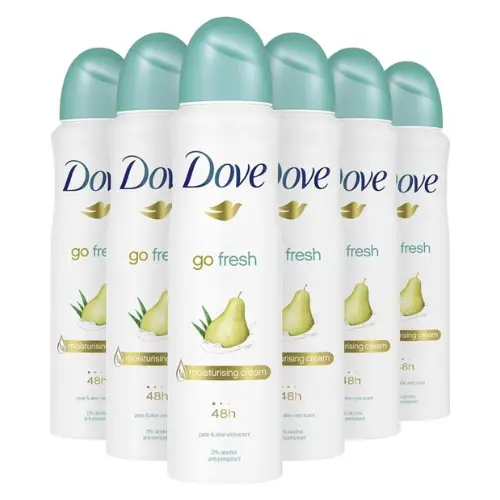 Dove Go Fresh Pear & Aloe Vera Anti-Transpirant Deodorant Spray - Voordeelverpakking - 6 x 150 ml