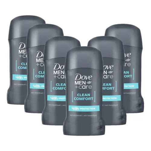 Dove Men +Care Clean Comfort Deo Stick - 48H Anti transpirant / Perspirant /Voordeelverpakking - 6 x 50ml