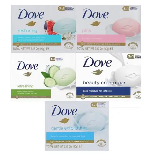 Dove Zeep - MIX - Voordeelverpakking/Dove beauty cream bar/Dove Restoring/Dove Pink/Dove Refrehing/Dove Gentle Exfoliating