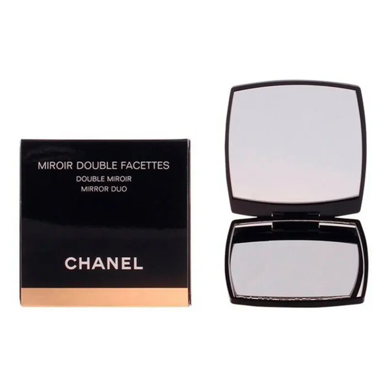 Dubbele Spiegel met Vergrootglas  Chanel Zwart (1 Onderdelen)
