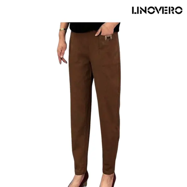 Elastische Damen Freizeithose aus Baumwolle | Bequem & stilvoll für jeden Tag | Stretch-Bund, vielseitig kombinierbar