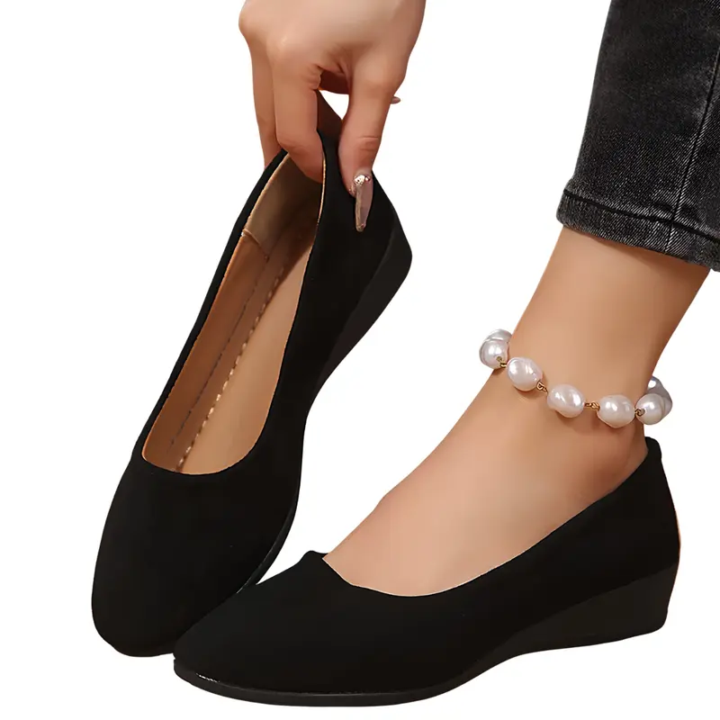 Elegante Damen Keilabsatz-Schuhe mit rutschfester Sohle | Leichte Komfort-Sommerschuhe | Stilvoll & bequem für Alltag und Anlass