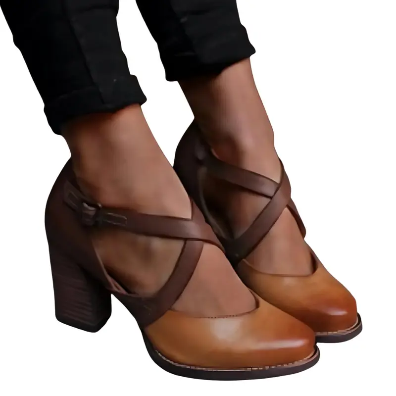 Elegante Damen Pumps mit hohem Absatz | Geschlossene High Heels aus Kunstleder | Klassische Schuhe für Business & Anlass