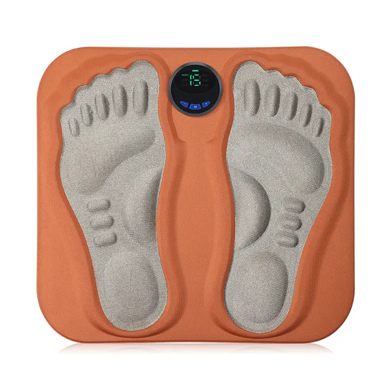 EMS Fußmassage Matte | Elektrische Fußmatte mit 6 Programmen, 9 Intensitätsstufen, Fernbedienung und USB-Ladung