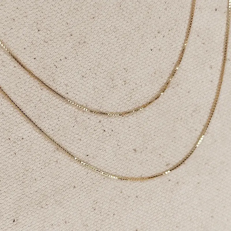 Extra Fine Box Chain Necklace
