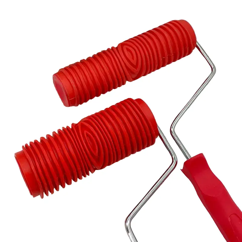 Farbroller mit Prägetextur | Musterrolle für Wanddekoration | Gummirolle mit 17,8 cm Breite & Kunststoffgriff