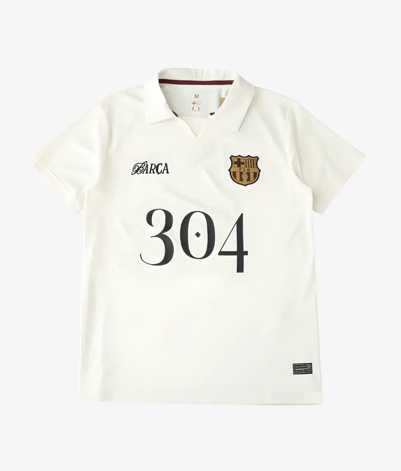 FC Barcelona Trikot 2024/25 Lamine Yamal 304 Special Edition | Weißes Design, Polokragen | Kurzarm, leicht & atmungsaktiv
