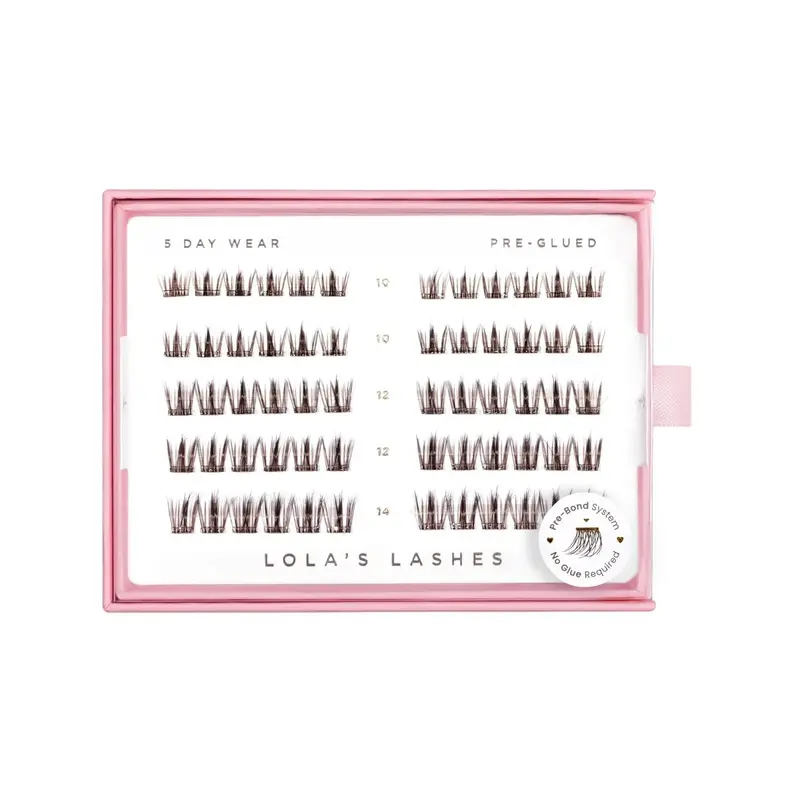 Feathered Dark Brown Pre-Glued Lashes