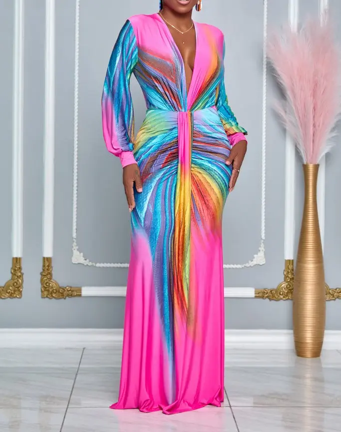 Figurformendes Kleid mit Raffung & V-Ausschnitt | Kontroll-Effekt für Taille & Bauch | Glatte Silhouette unter Kleidung | Für Alltag & Events