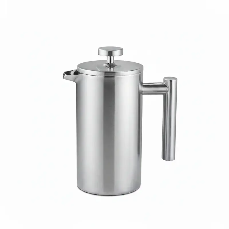 French Press aus Edelstahl | 350 ml Kaffeepresse mit doppelwandiger Isolierung