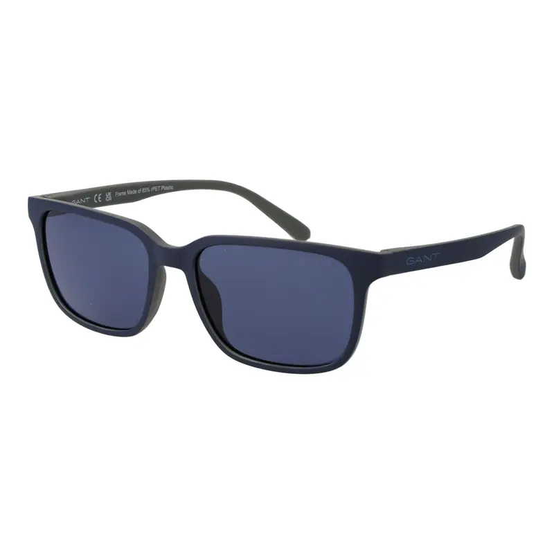 Gant GA00019 Heren Zonnebril - Blauw Rechthoekig UV400 Ø 55 mm