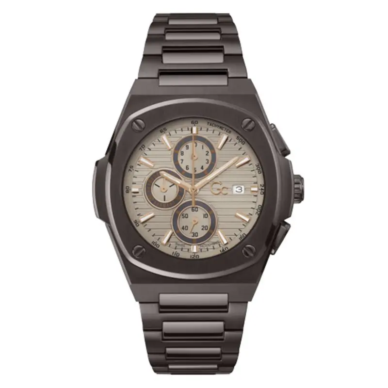GC Watches Y99013G1MF Herenhorloge - Kwarts Bruin/Grijs Ø 44 mm