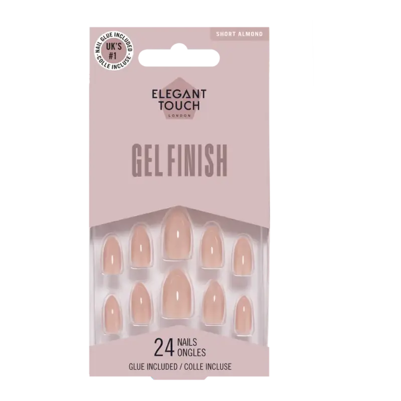 Gel Finish Blush Suede Nails