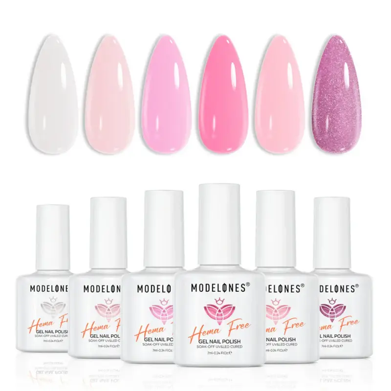 Gel Nail Polish Set Neon Bloom