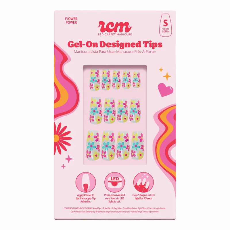Gel-On Designed Tips Flower Power