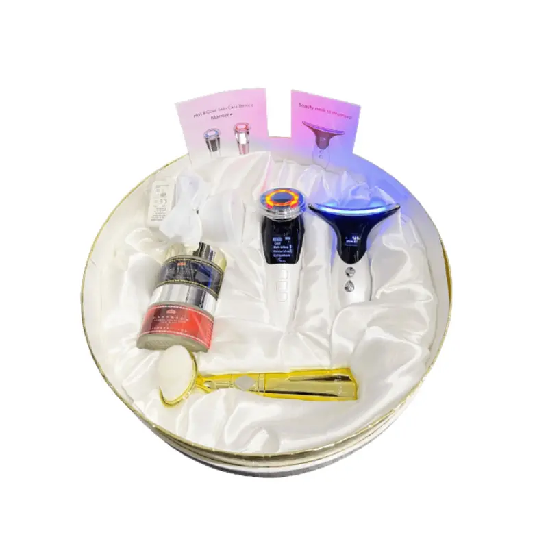 Gezichtsmassager met Radiofrequentie, Fototherapie en Elektrostimulatie Drakefor QLINIQ DUPLO 4 Onderdelen