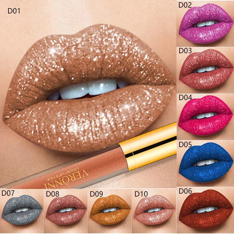 Glänzender Liquid Lipstick mit Schimmer | Langanhaltende Farbe bis zu 12 Std. | Pflege mit Kamille & Sojaextrakten, weich & strahlend