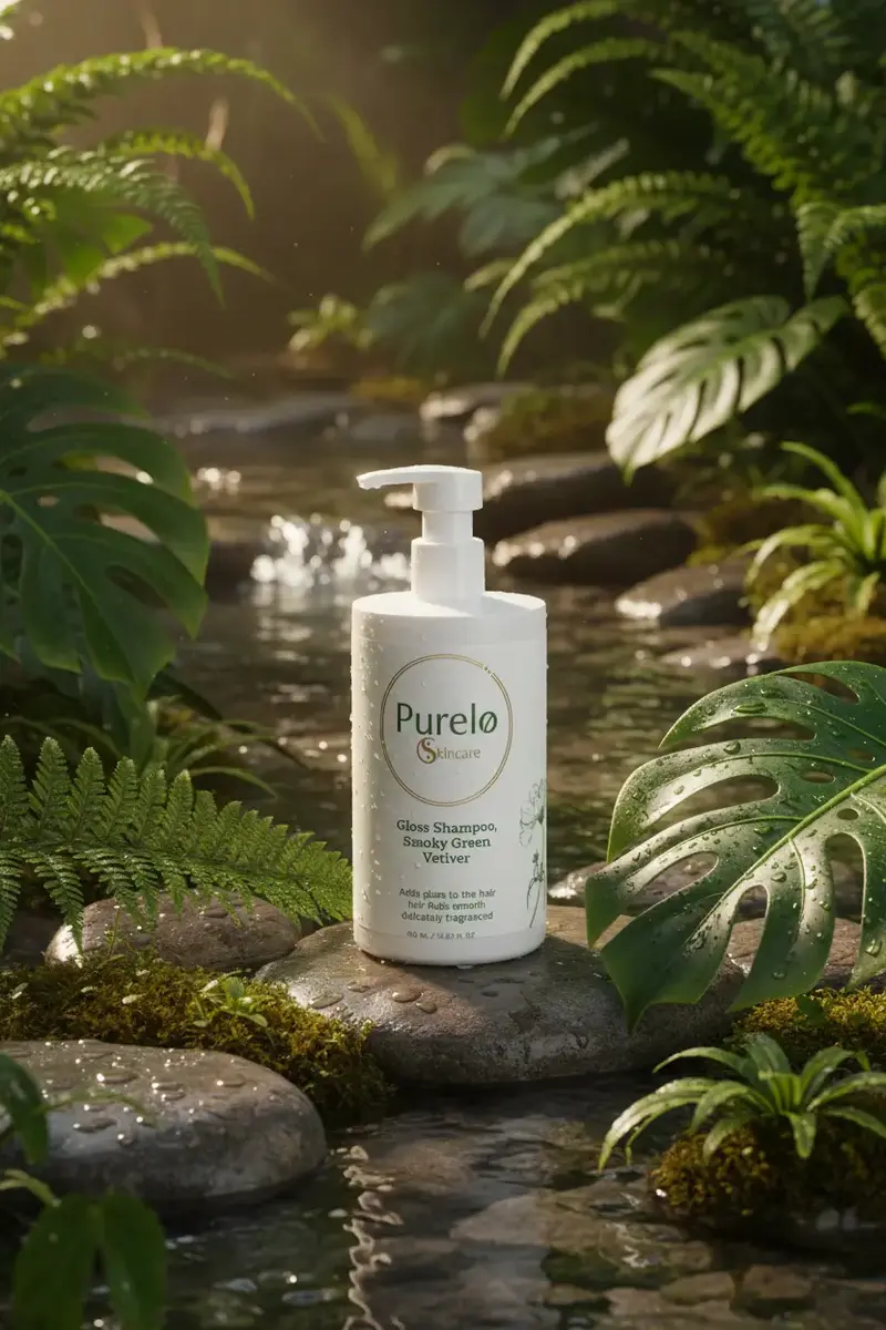 Gloss Shampoo, Smoky Green Vetiver | Purelo Skincare