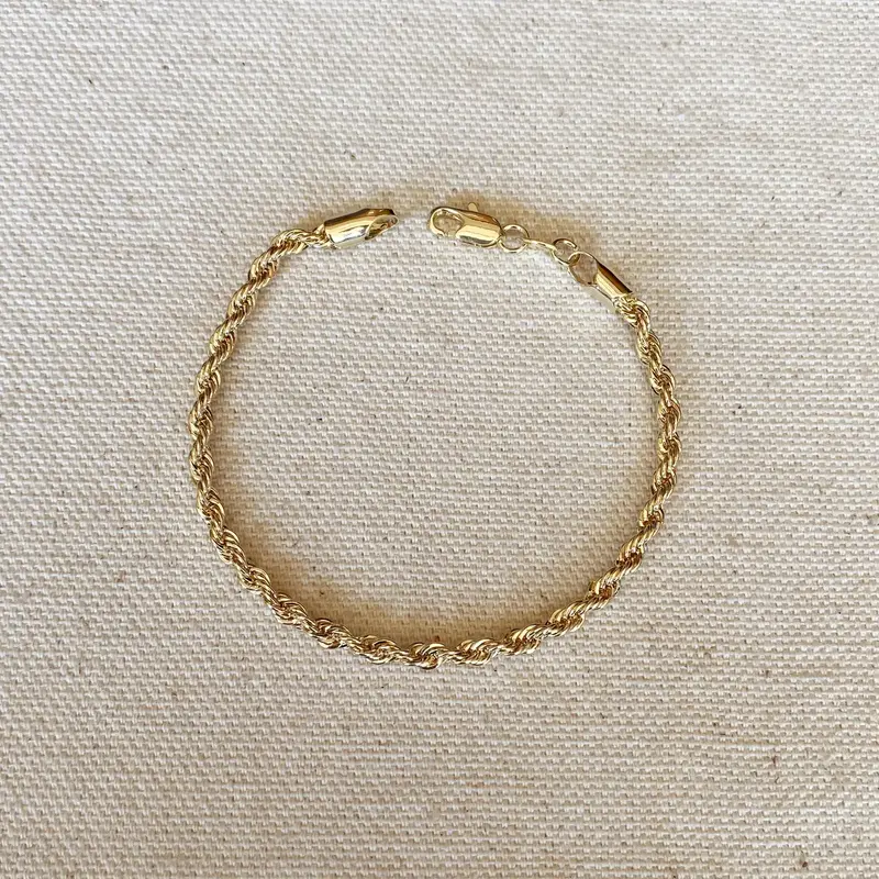 Gold Thick Rope Bracelet