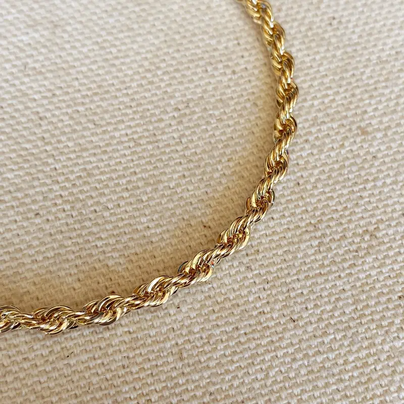 Gold Thick Rope Necklace