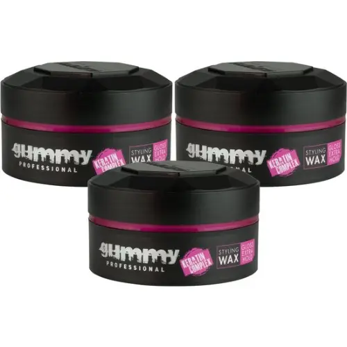 Gummy Styling Wax Gloss Extra Hold 150ml (3-pack)
