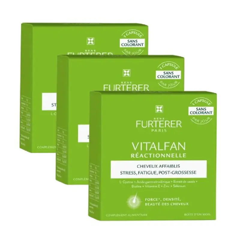Haaruitval Voedingssupplement René Furterer Antiqueda Trio Vitalfan Antiqueda Reacional