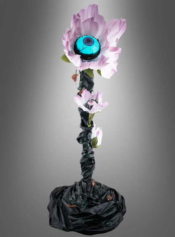Halloween Blume animiert 180 cm | Riesige Deko-Pflanze mit leuchtendem Auge, Bewegung und Sound für Halloween-Partys