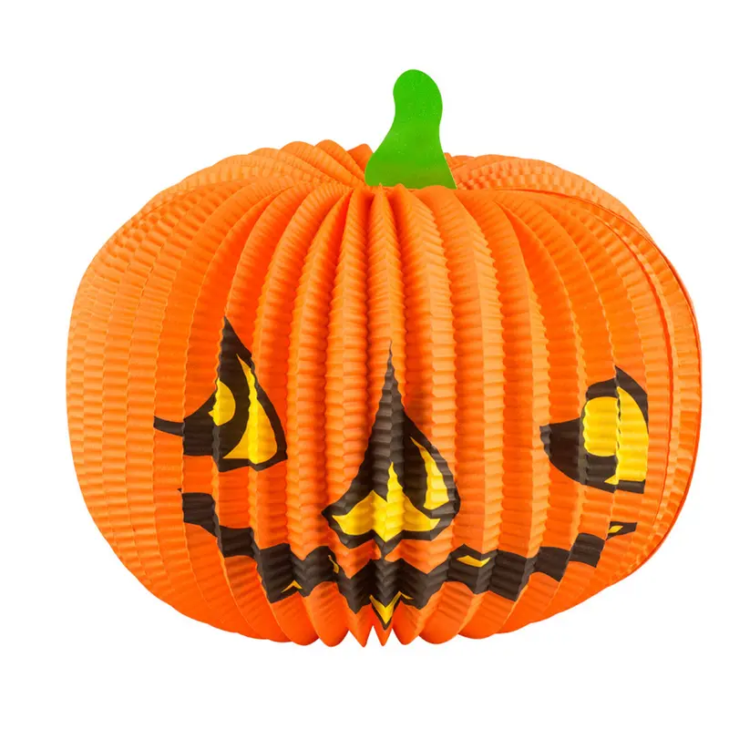 Halloween Kürbis Laterne | Orange Kürbis-Dekoration mit leuchtendem Gesicht für Halloween-Partys und Gruseldekoration