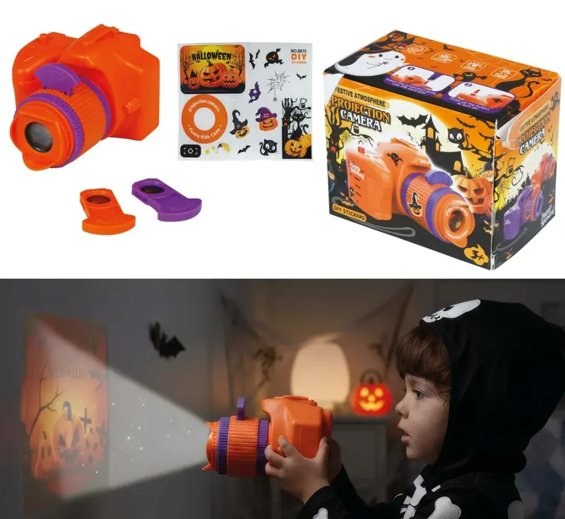 Halloween LED Projektor 10 cm | Kompakter Lichtprojektor für gruselige Halloween-Partys und stimmungsvolle Dekoration