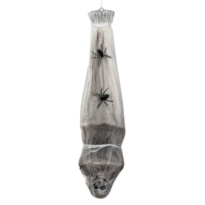 Halloween Skelett Puppe 1,2 m | Hängende Kokon-Dekoration für Spukhaus, Garten und Halloween-Party