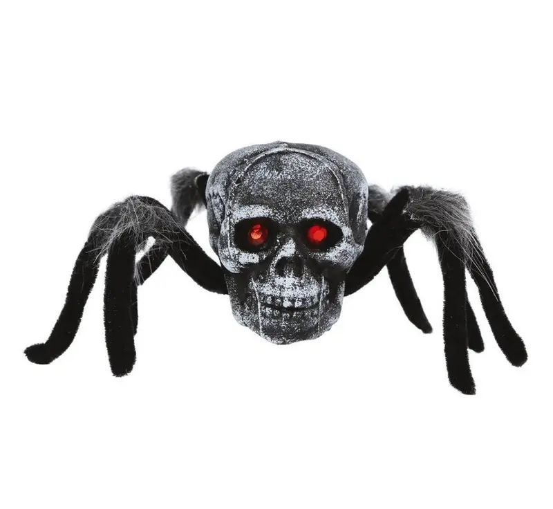 Halloween Spinne Tischdekoration | Gruselige Deko-Spinne aus Metall, Polyester und PVC für Halloween und Horrorparty