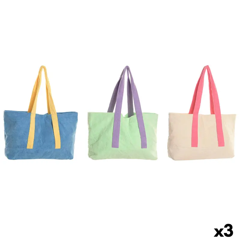 Handtas Dames Home ESPRIT Blauw Wit Groen 67 X 14 X 36 CM (3 Stuks)