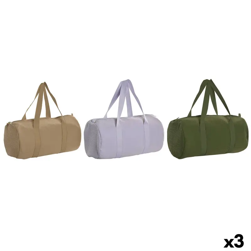 Handtas Dames Home ESPRIT Groen Beige Lila 50 x 26 x 26 cm (3 Stuks)