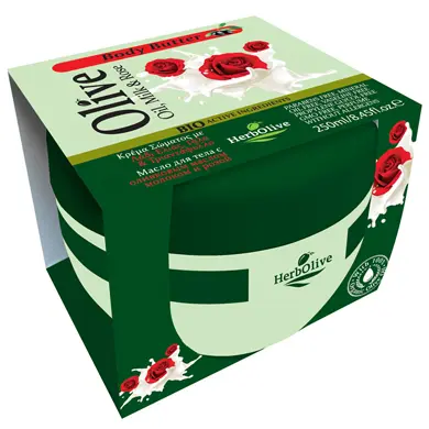 HerbOlive Body Butter Oil, Milk & Rose - 250 ml