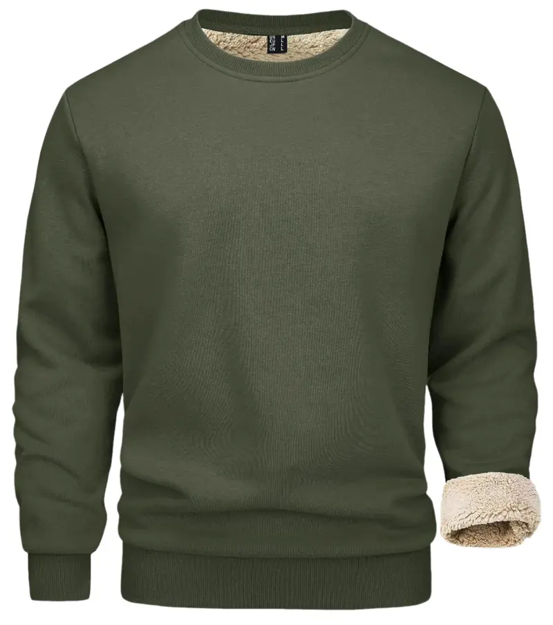 Herren Baumwollpullover Langarm | Lässiger Pullover mit regulärer Passform und atmungsaktivem Tragegefühl für Herbst und Winter