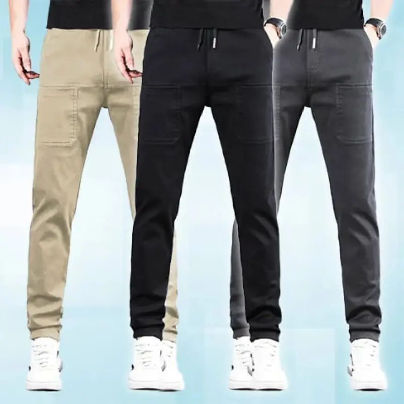 Herren Cargo-Hose mit 6 Taschen | Hochelastisch, wasserabweisend & schnelltrocknend | Knitterarm & formstabil | Größen S–4XL