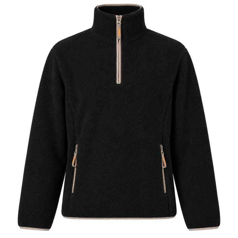 Herren Halfzip Pullover mit Stehkragen | Bequemer Schnitt mit kurzem Reißverschluss und zwei seitlichen Reißverschlusstaschen