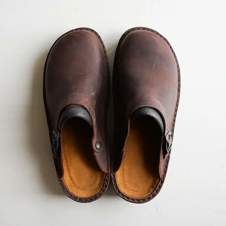 Herren Komfort-Slipper mit breiter Zehenbox | Herausnehmbare Einlegesohle & Rocker-Sohle | Dämpfend, leicht & atmungsaktiv