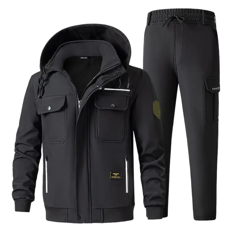 Herren Outdoor-Set mit Jacke und Hose | Gefüttert, winddicht, wasserabweisend und mit mehreren Taschen